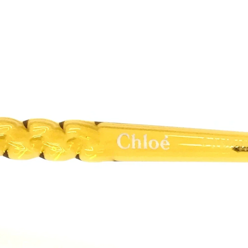 Chloe Eyeglasses Frame CH0004O 003 Transparent Dark Amber Yellow 52-16-140